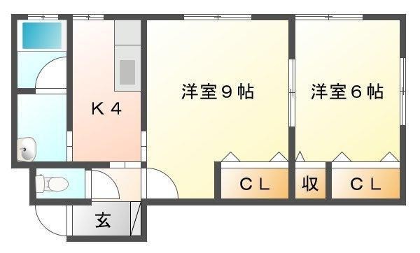 リブ桜川Cの間取り写真