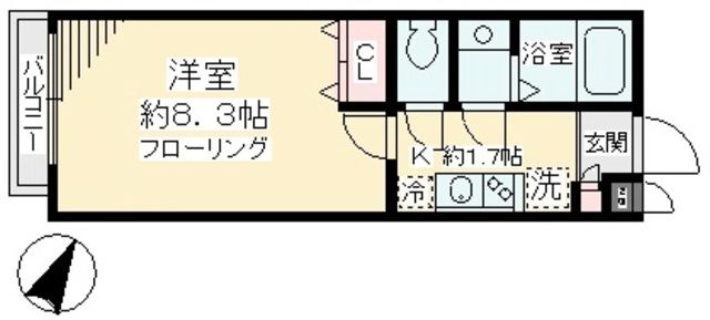 京王線 明大前駅 徒歩7分 2階建 築17年の間取り写真