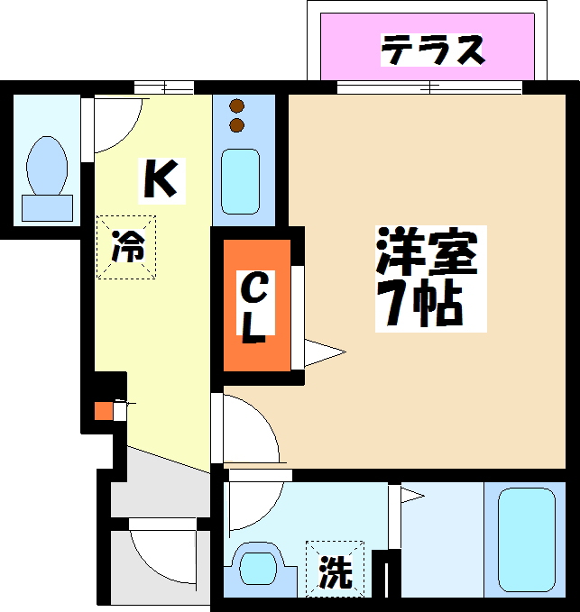 京王新線 幡ケ谷駅 徒歩1分 2階建 築18年の間取り写真
