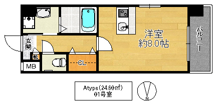 バルーンフラワー諏訪の間取り写真