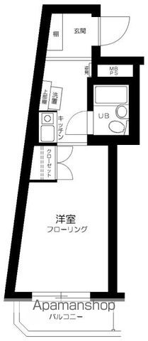 京王線 下高井戸駅 徒歩5分 5階建 築39年の間取り写真