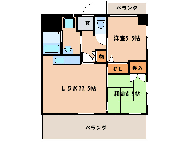 グラントープ道頓堀の間取り写真
