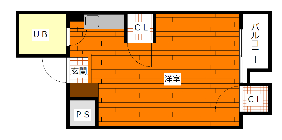 広島市中区大手町のマンションの間取り