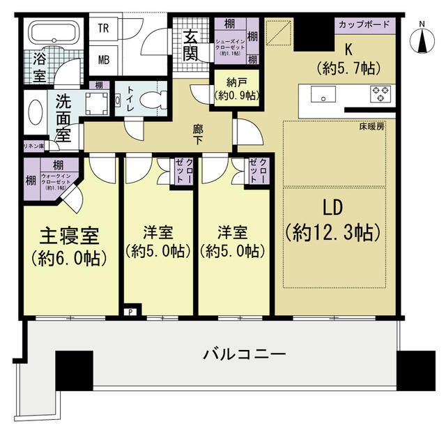 パークタワー晴海の間取り