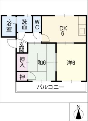 グレイス上野　Ａ棟の間取り