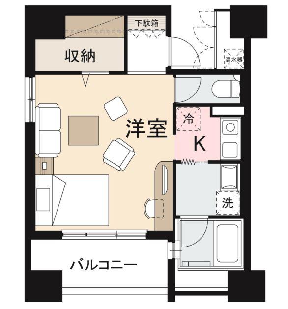 高松市瓦町のマンションの間取り