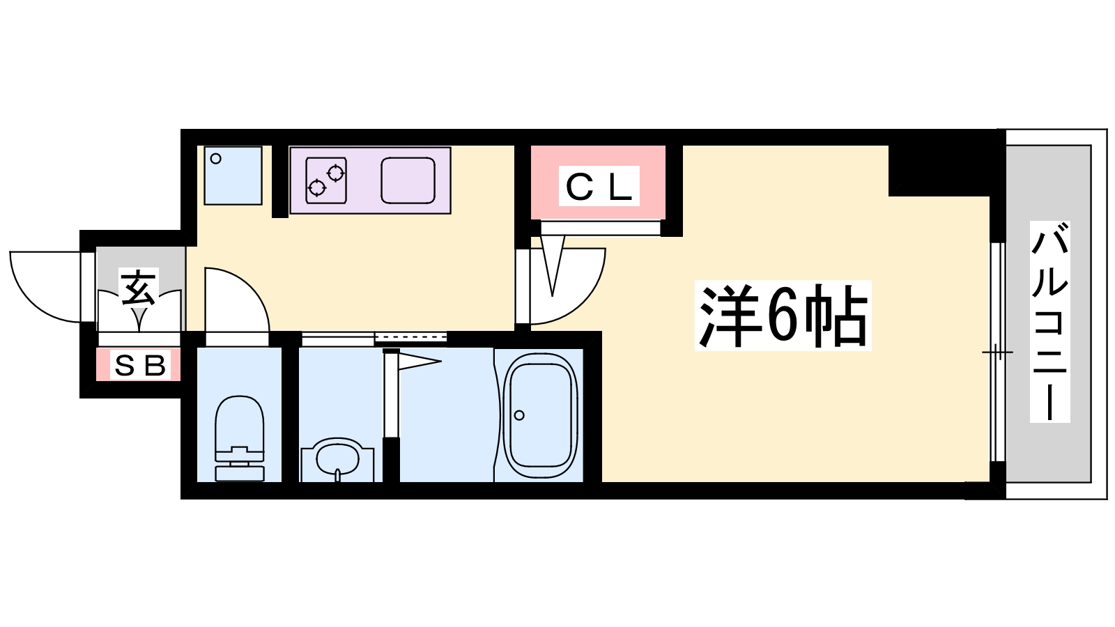 エステムコート神戸湊町の間取り