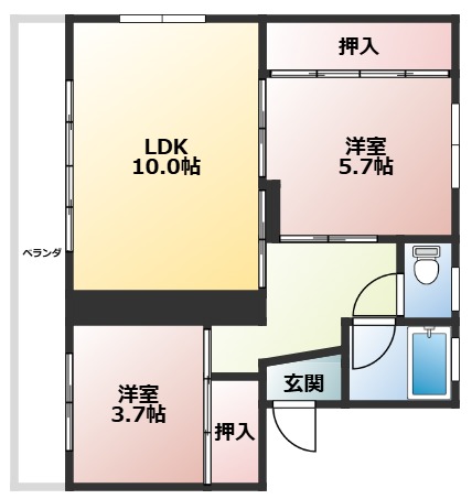 御園マンションの間取り