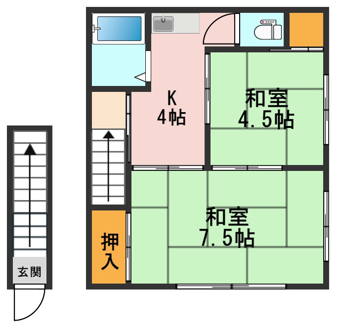 青木邸貸室の間取り