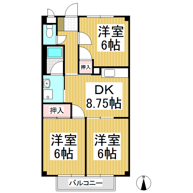 ＰＡＲＫＳＩＤＥリマティーＲの間取り