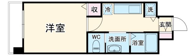 京都市下京区骨屋町のマンションの間取り