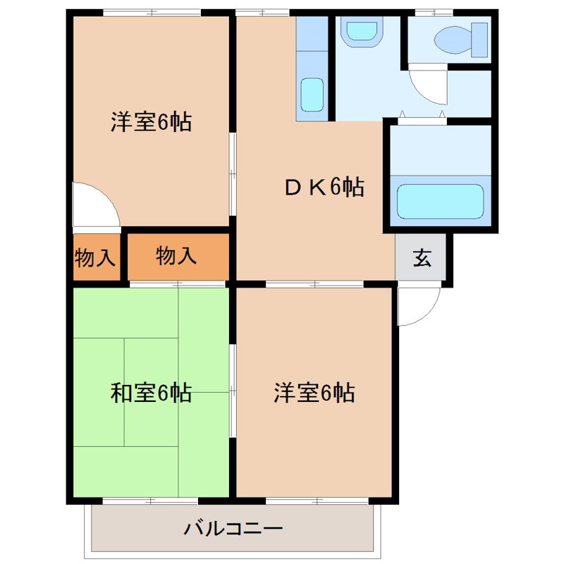 アルカディア松尾Ａ棟の間取り