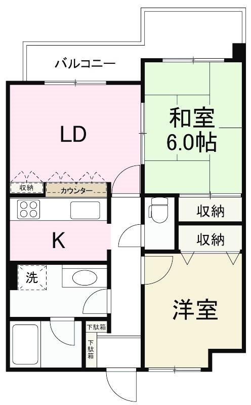 高松市番町のマンションの間取り