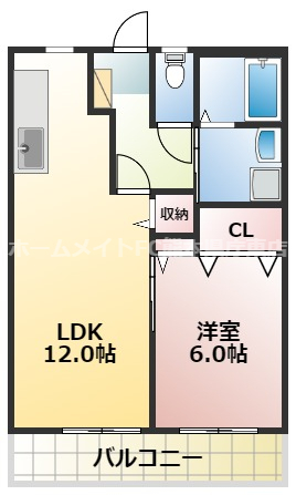 熊本市南区出仲間のマンションの間取り