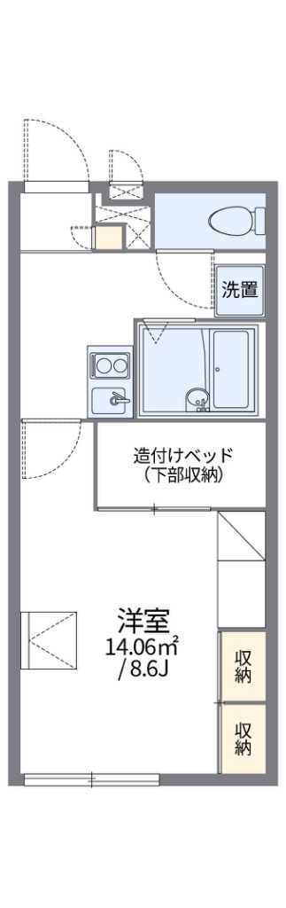 レオパレス大園IIの間取り