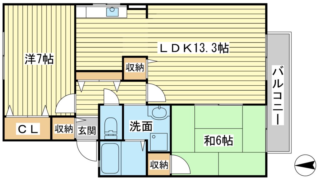 ウィンディーヒルズ Ａ棟の間取り