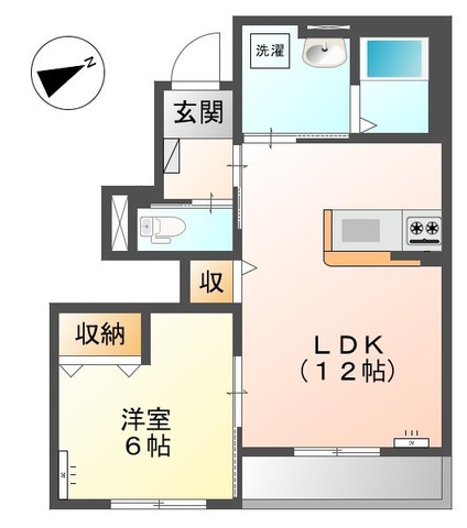 岡山市南区妹尾のアパートの間取り