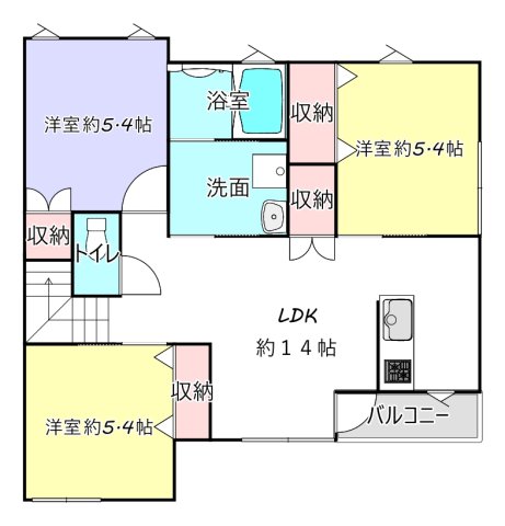 キャトル・ボヌールＨＩＫＡＲＩの間取り