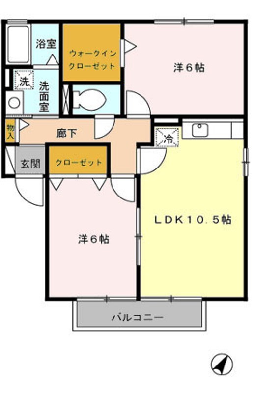 アジュール御幸Ａの間取り