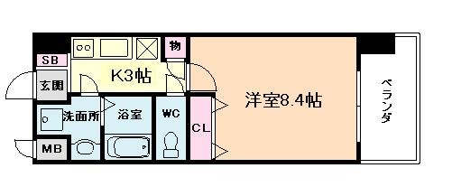 グランカーサ梅田北の間取り