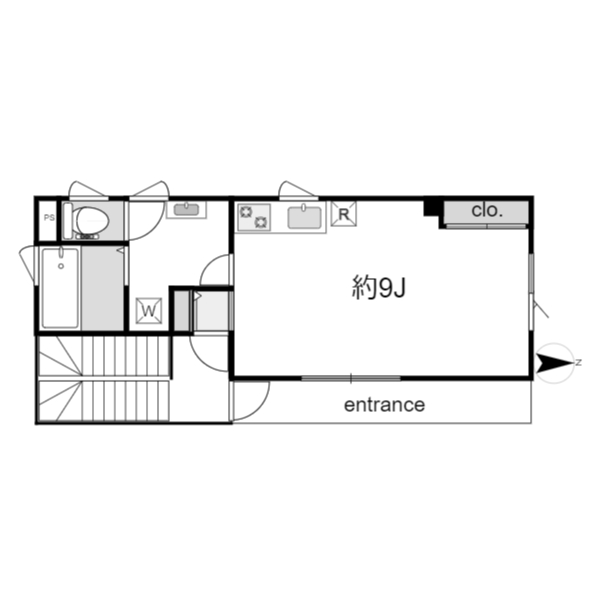 文京区千駄木のマンションの間取り