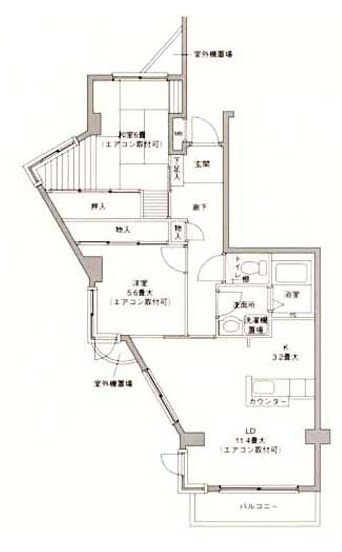 横浜市港南区大久保のマンションの間取り