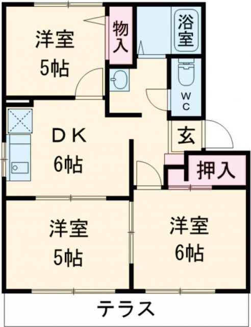 ラフォーンヴィラ A棟の間取り