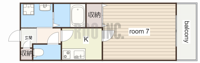 ネオクオーツ幸　弐番館の間取り