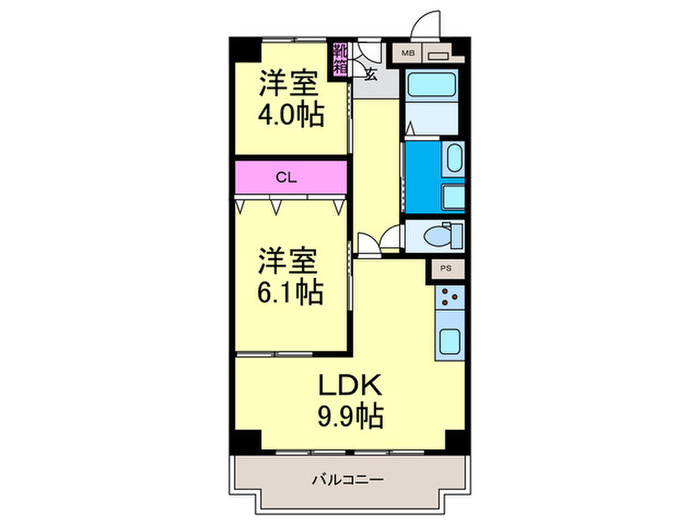 シャルマンコーポ摂津富田の間取り