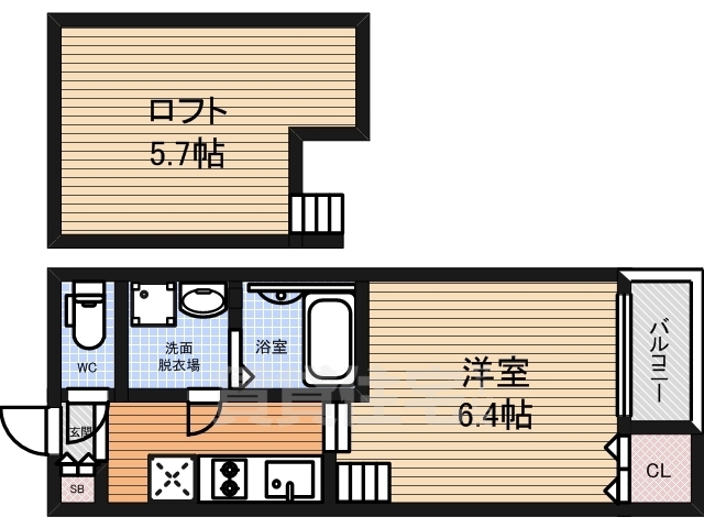 プライム下坂の間取り