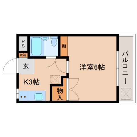 橿原市中曽司町のマンションの間取り