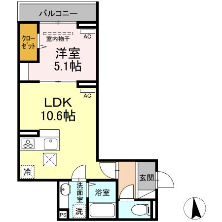 足立区扇のアパートの間取り