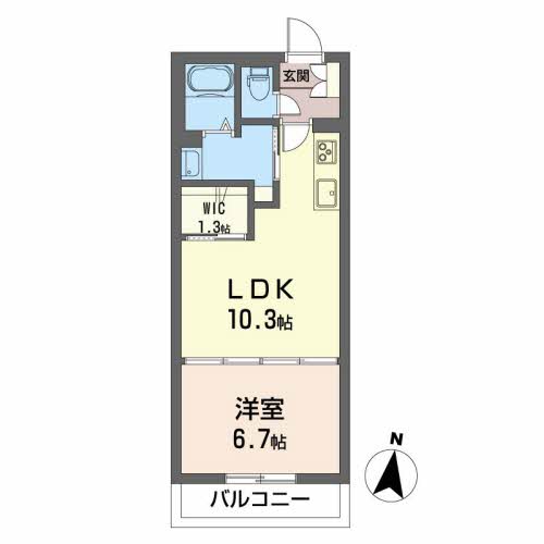 高知市上町のマンションの間取り