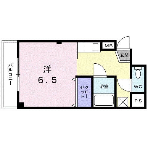 大阪市住之江区中加賀屋のマンションの間取り