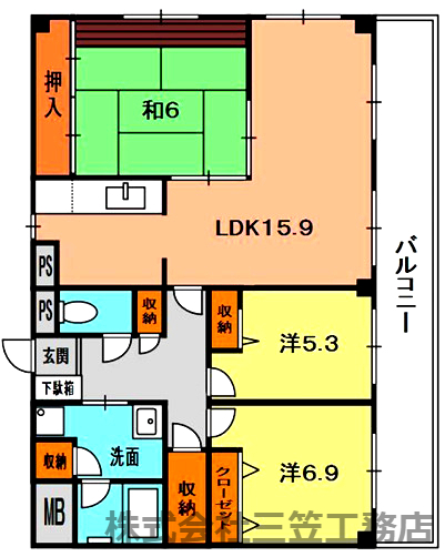 レガオコート香里園の間取り