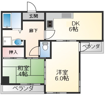 クリーンピア十二所線花影町の間取り