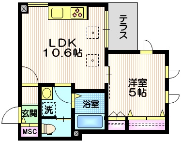 横浜市青葉区松風台のマンションの間取り