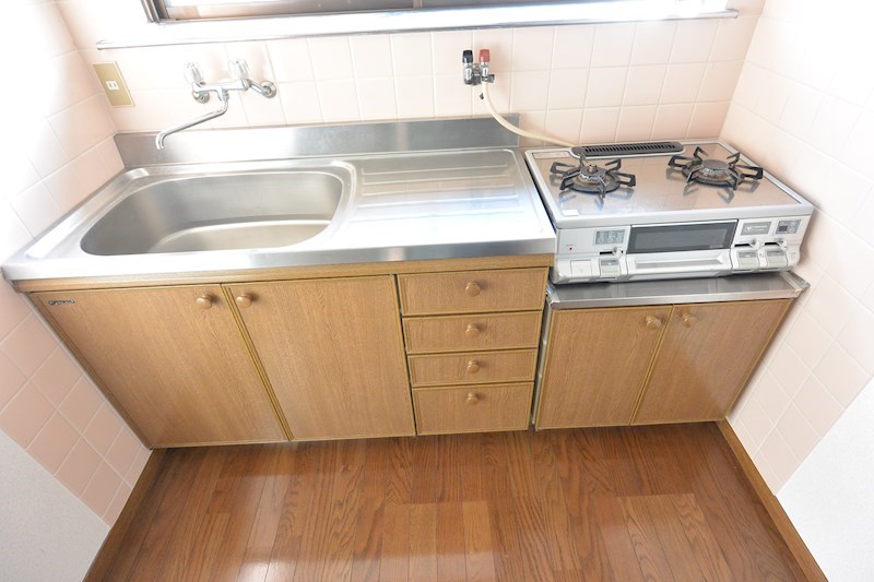 キッチン　2口ガスコンロ設置可能