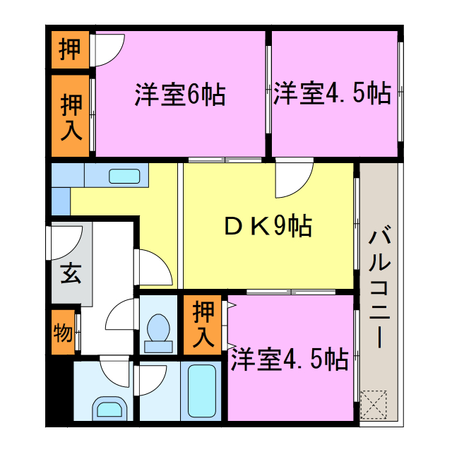 生出マンションの間取り