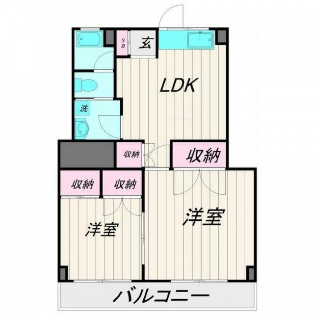 大田区東雪谷のマンションの間取り