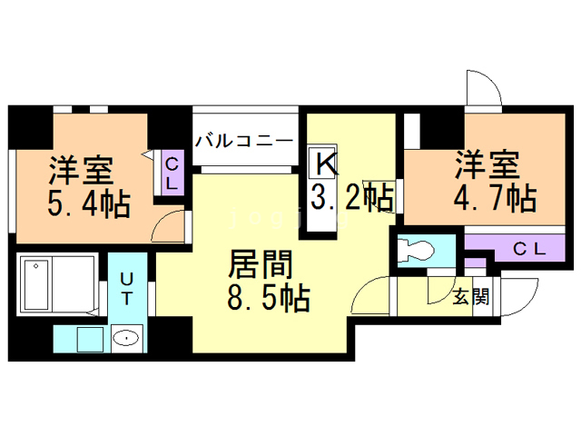 【札幌市西区西町南のマンションの間取り】