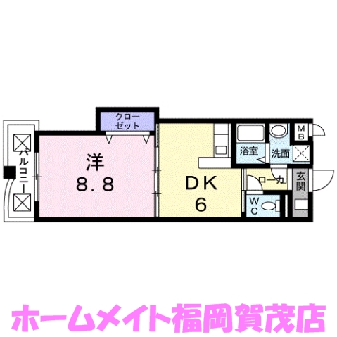 福岡市早良区野芥のマンションの間取り