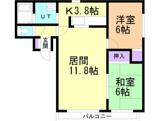 【札幌市東区北三十二条東のマンションの間取り】