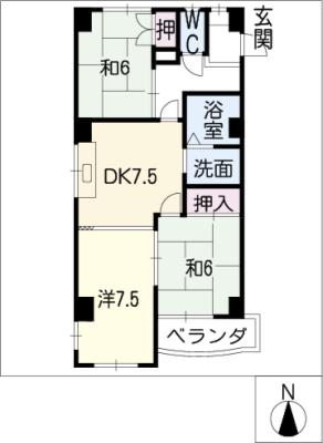 グリーンハイツ福光の間取り