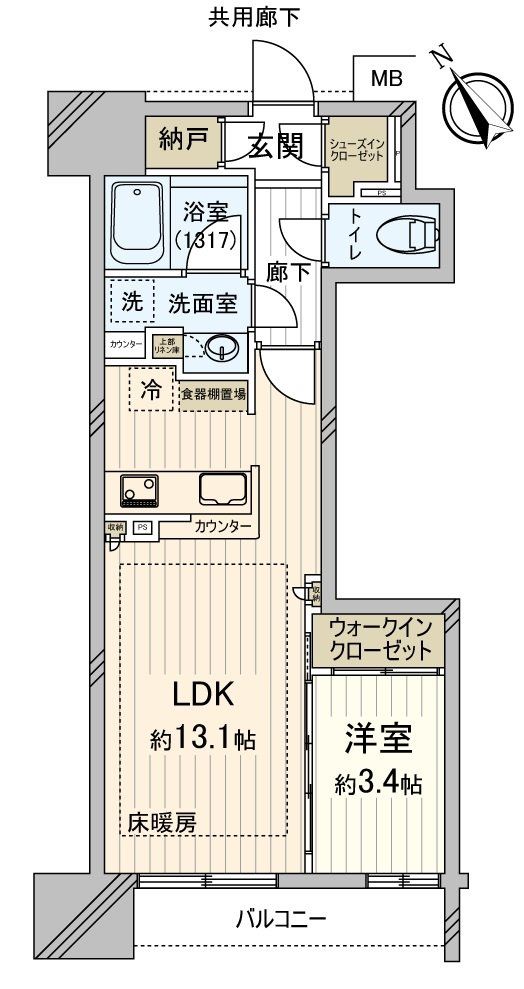 パークリュクス南船橋の間取り