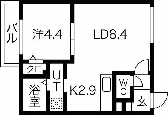 【パティオ北21の間取り】