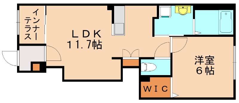 糟屋郡粕屋町花ヶ浦のアパートの間取り