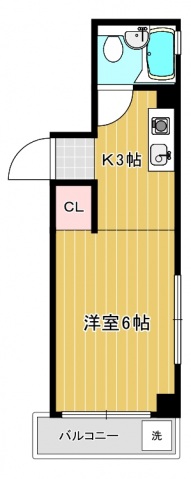 広島市中区白島中町のマンションの間取り