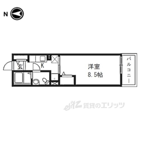 大和郡山市小林町のアパートの間取り