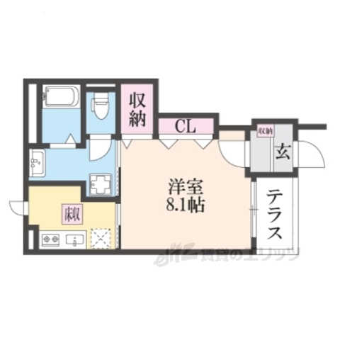 野洲市西河原のアパートの間取り